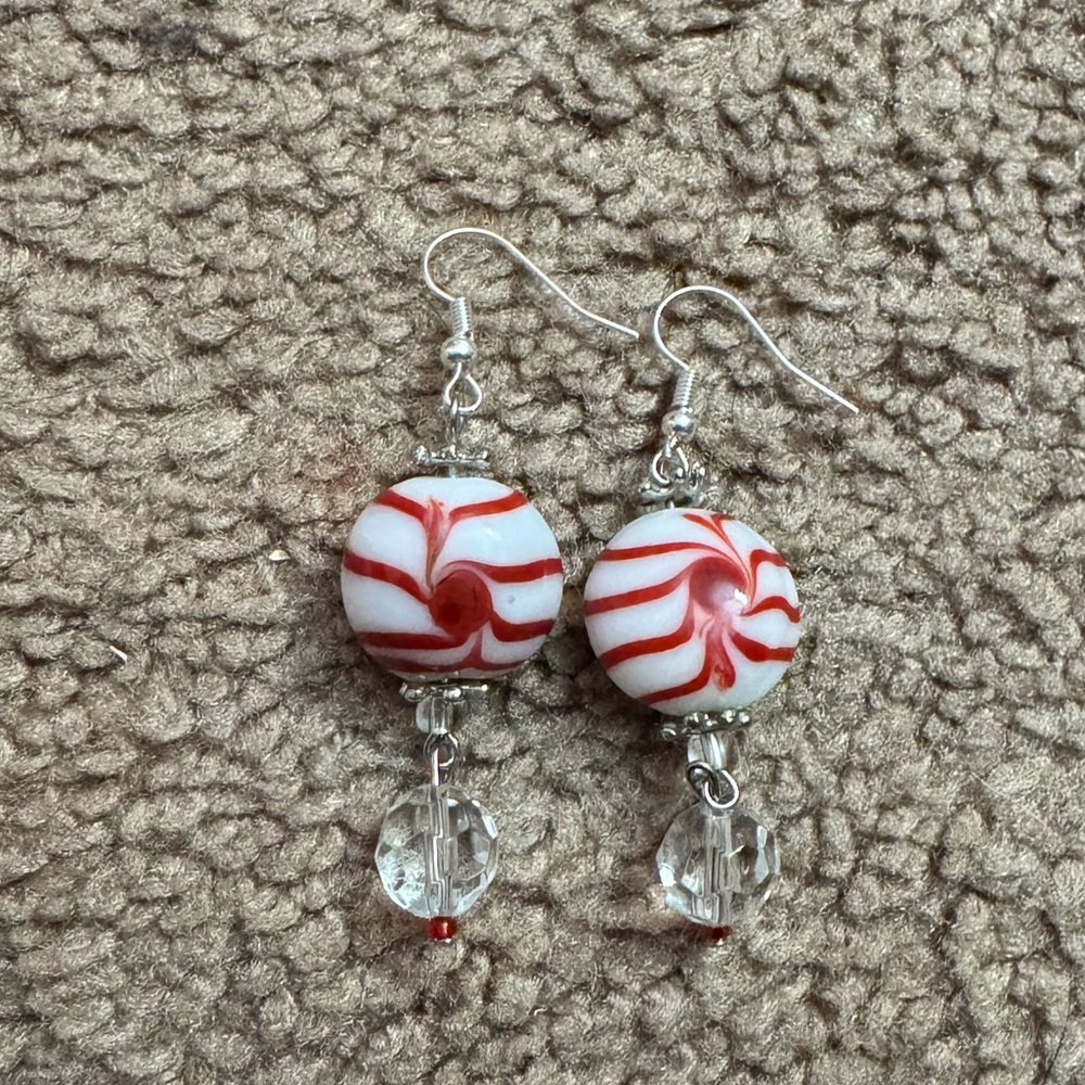 Handmade Candy Cane Earrings